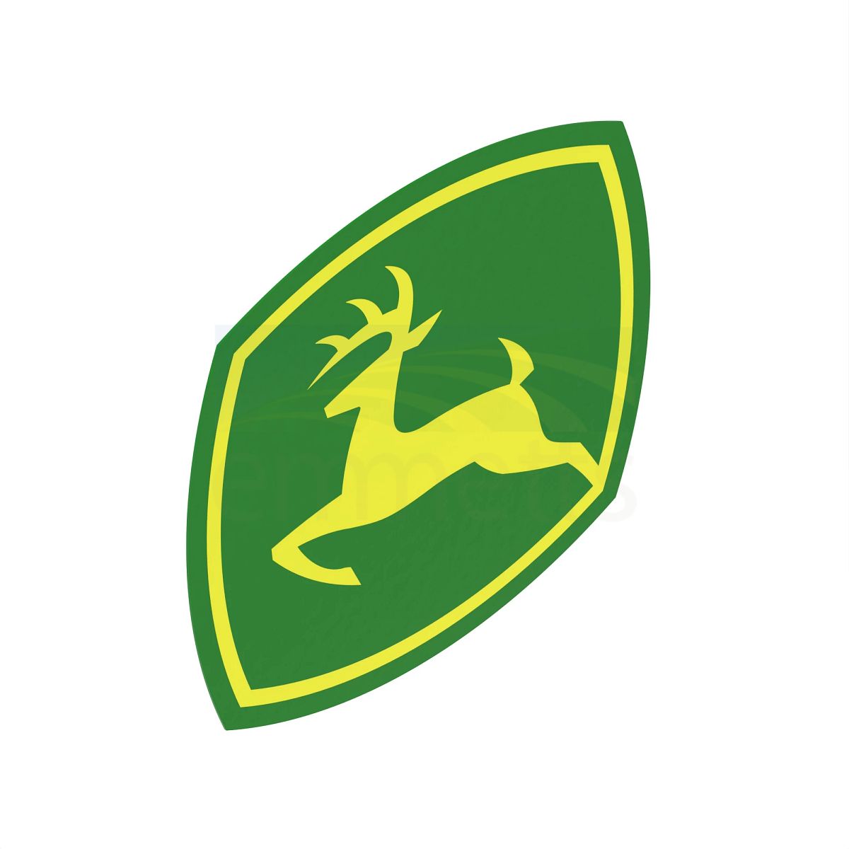 John Deere Leaping Deer Label Sticker 60.50mm x 55mm JD5867 - Emmetts Shop