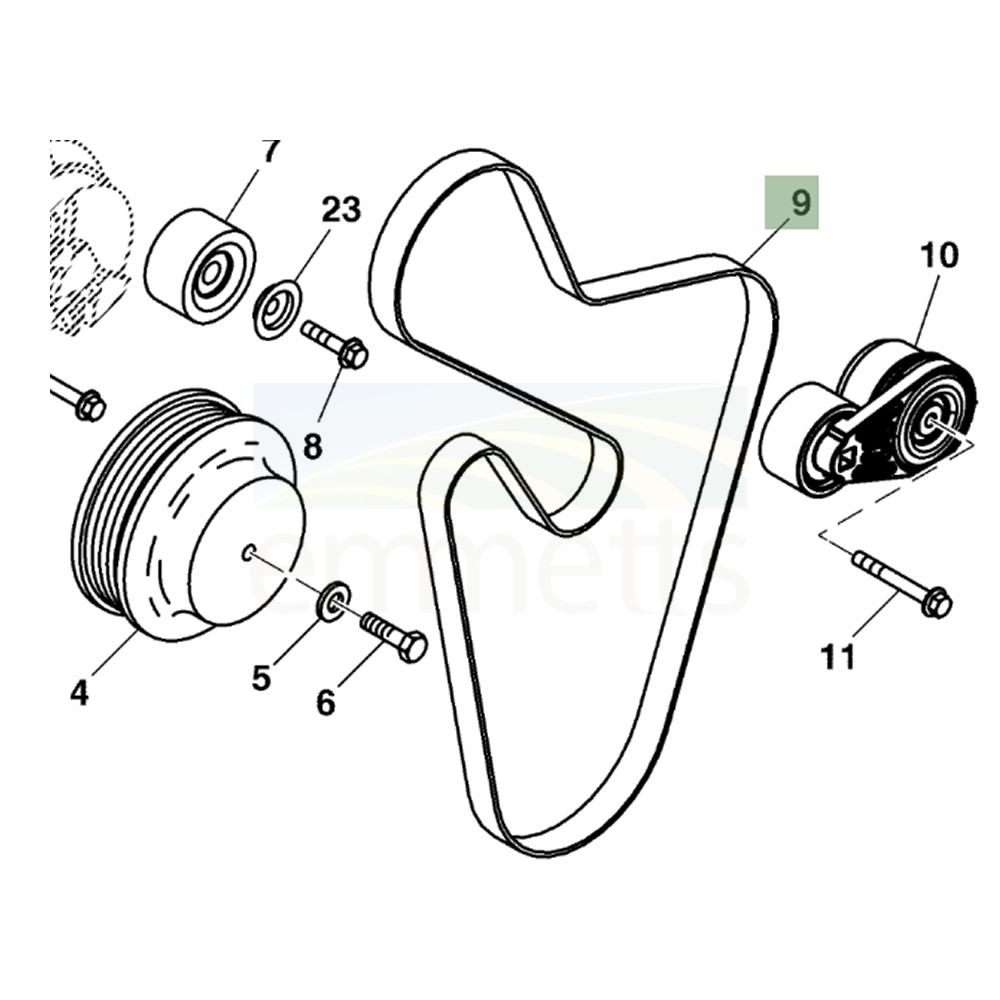 2011 ford clearance fusion belt diagram