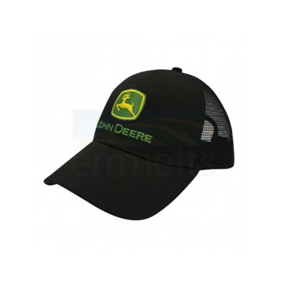 black john deere trucker hat