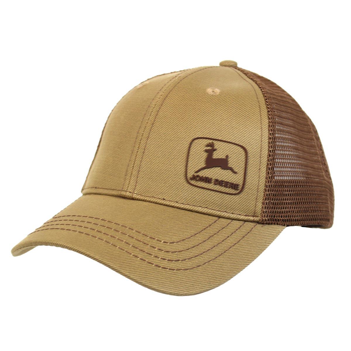 John Deere Brown Waxed Cotton Cap 13089878BW00 - Emmetts Shop